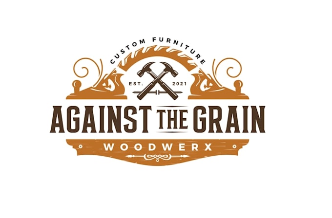 design premium woodwork carpenter logo