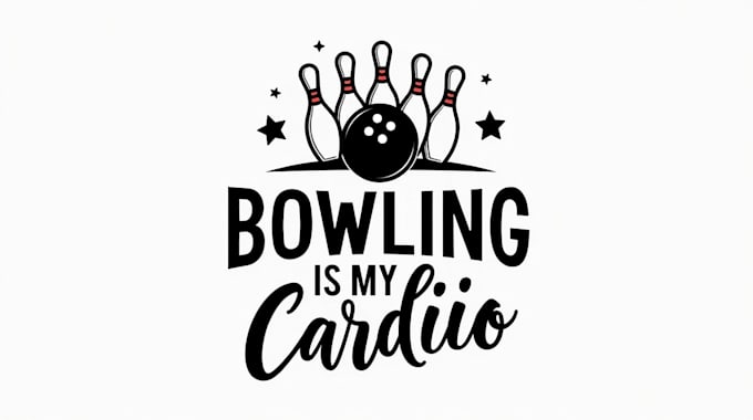 design outstanding bowling cardio sport logo