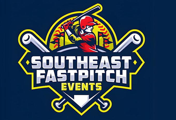 create high quality and beautiful softball logo design
