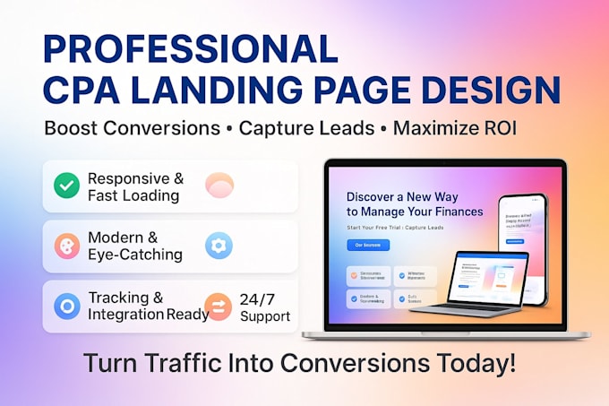 design a high converting CPA landing page