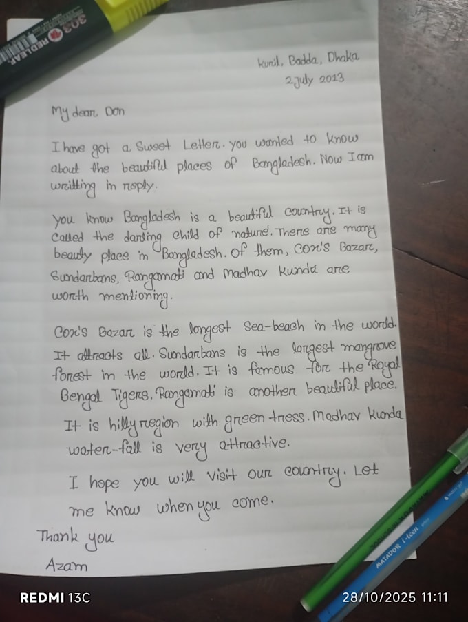 write neat and clean handwritten notes for you