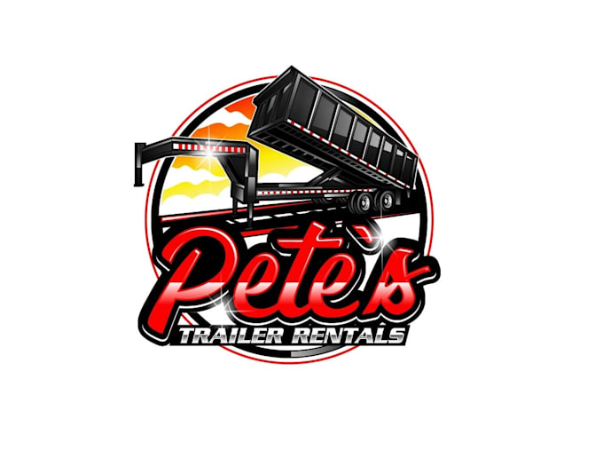 create wonderful and excellent dump trailer logo design