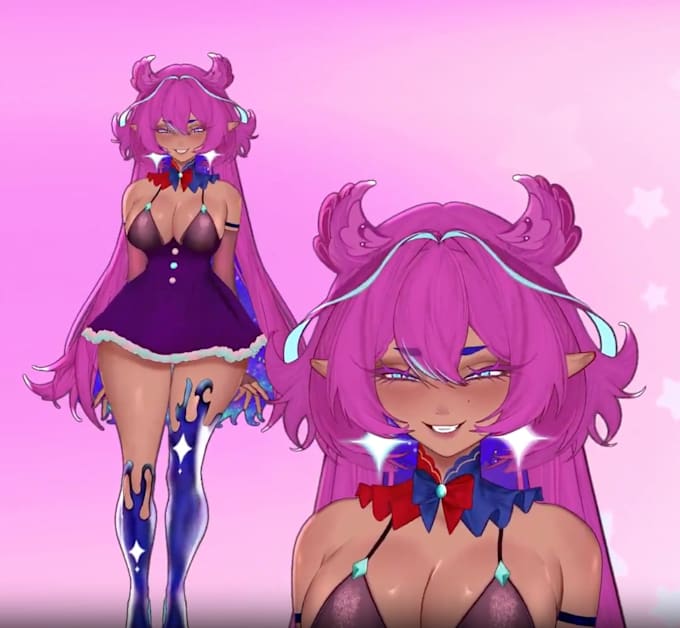 do live 2d vtuber model vtuber character  live2d rigging pet live2d  anime vroid