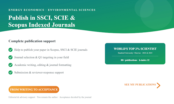 support energy and environmental research publication in journals