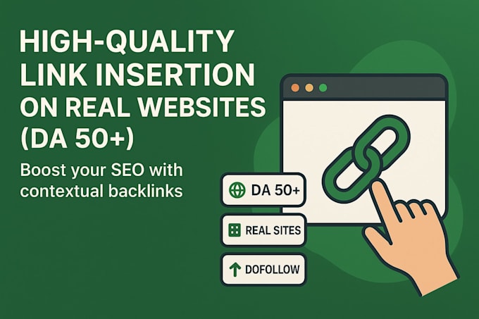 do manual link insertion on real blogs with da 50