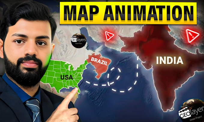 make engaging animated map video and realistic 3d map animation shorts