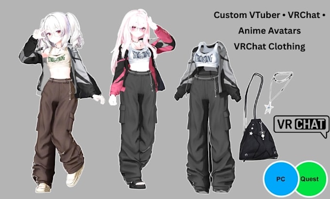 do custom vrchat avatar anime avatar vroid model vtuber model vtuber avatar