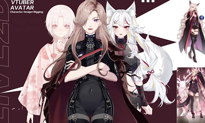 do live2d vtuber model anime vtuber model rigging vtuber commission nsfw vtuber