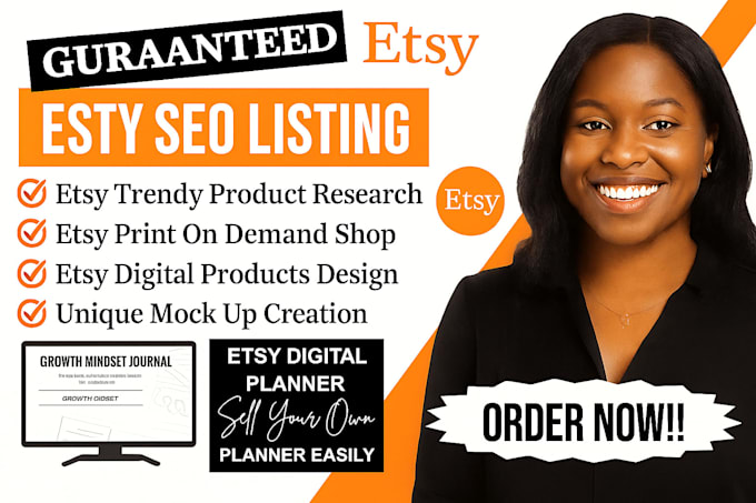set up etsy shop, design etsy digital product seo, listing etsy store setup