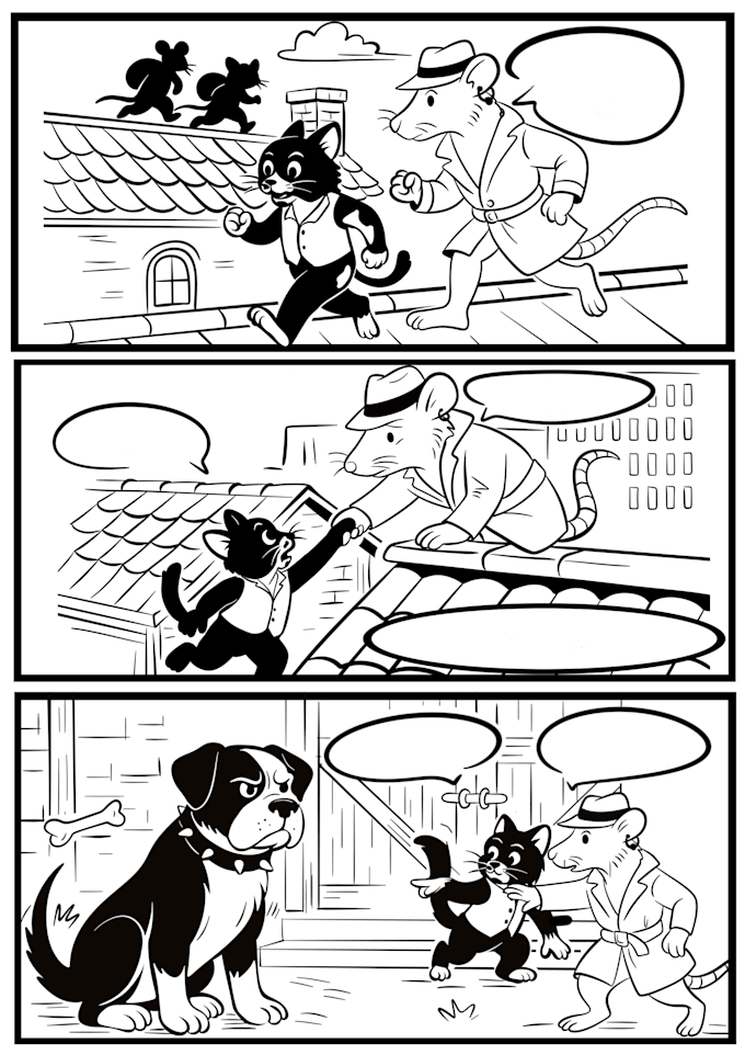 Simple Line Comic Drawing Draw a comic in line art style by Veronica_nau | Fiverr