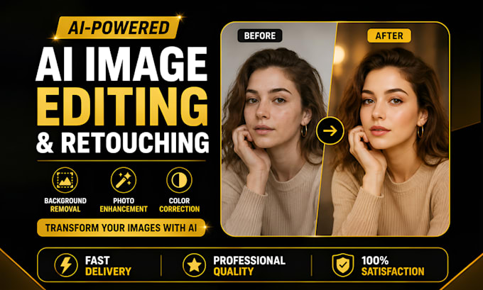 do professional ai image editing, retouching, restoration, fix ai image