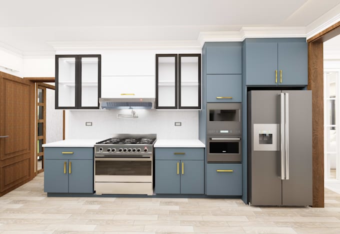 do 3d kitchen design, planning and rendering