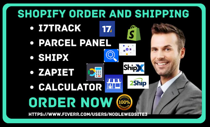 setup shopify order and shipping 17track parcel panel shipx zapiet caiculator