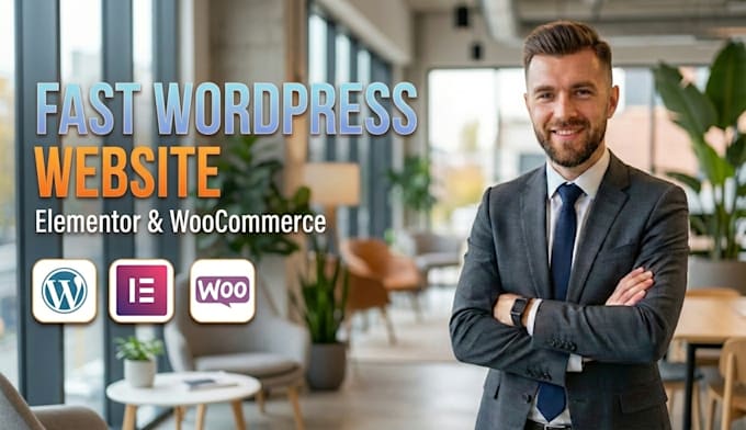 build fast wordpress website with elementor, woocommerce