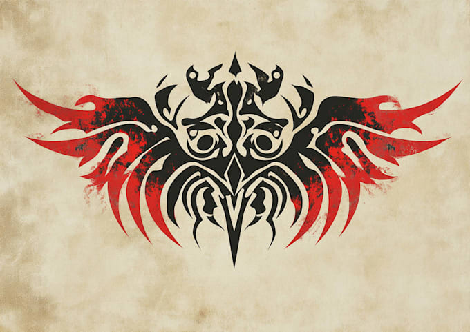 design half back tribal tattoo with authentic pattern