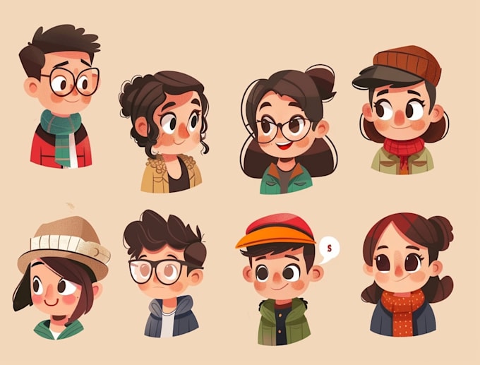 draw cute cartoon characters