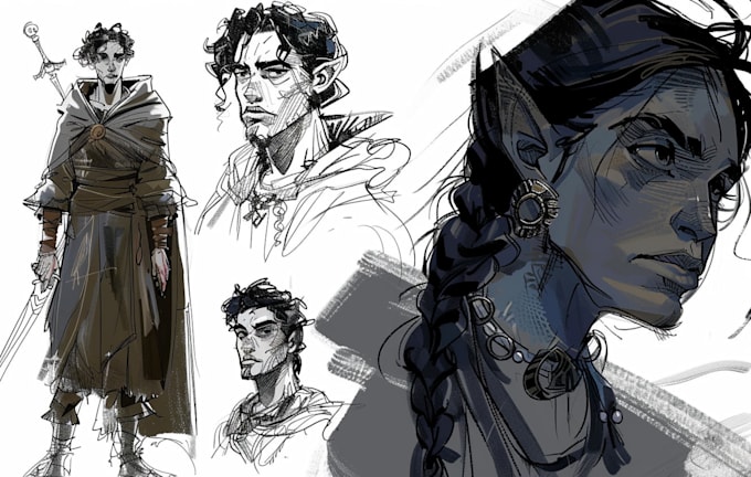 do character and concept sketch for you