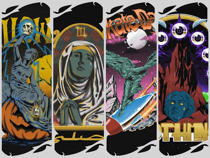 make a illustration design for merch band or brand
