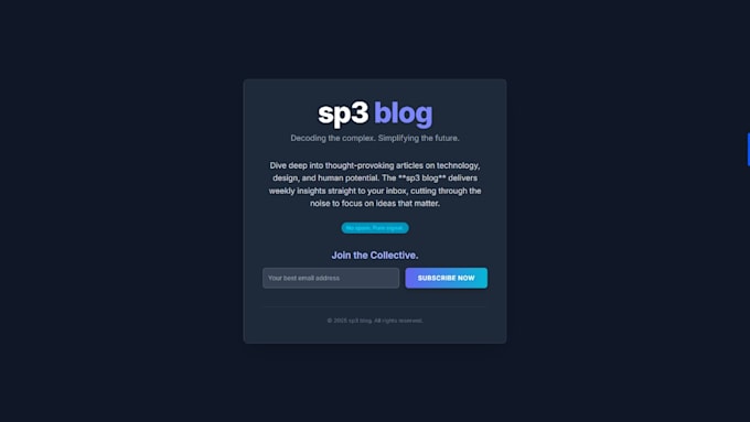 develop a custom blog website for you