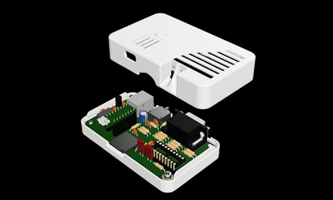design pcb enclosure or product casing for 3d printing with pcb design