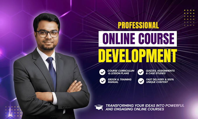 develop complete elearning course with lessons and workbook