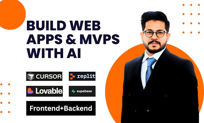 build web app, saas mvp using bolt new ai, lovable ai, cursor ai, replit ai