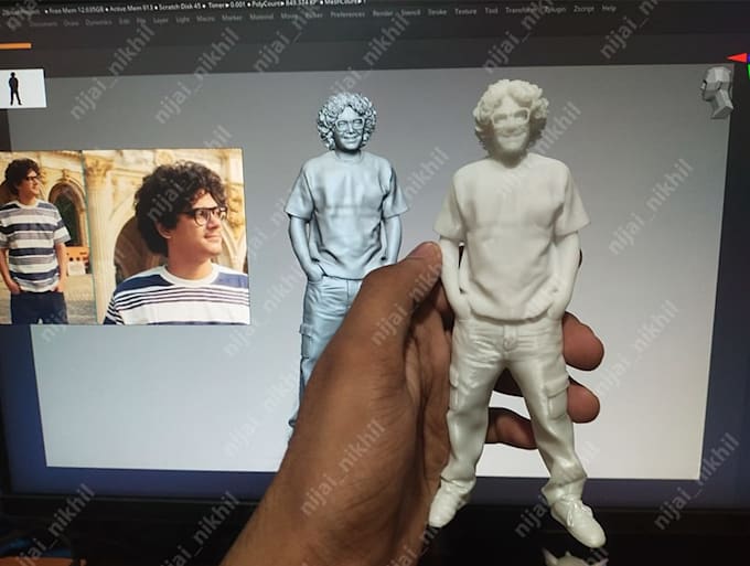 create 3d face, head bust or body model for 3d print