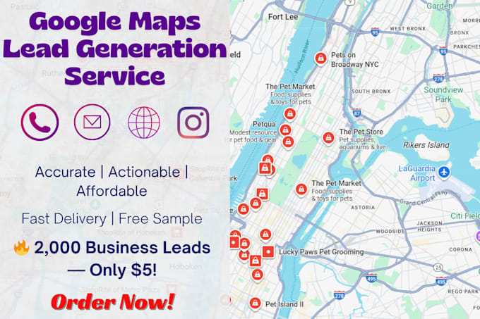 scrape google maps for business leads and data