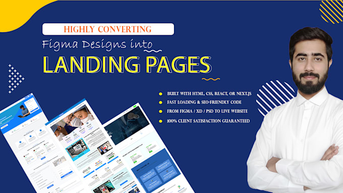 convert your figma design into landing page