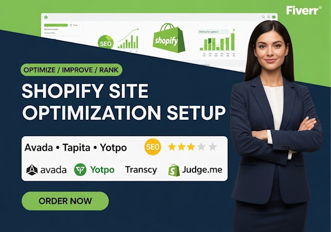 setup shopify site optimization avada tapita yotpo transcy judge me website