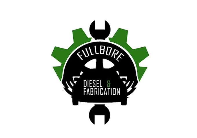make innovative eye catching logo for full bore diesel fab