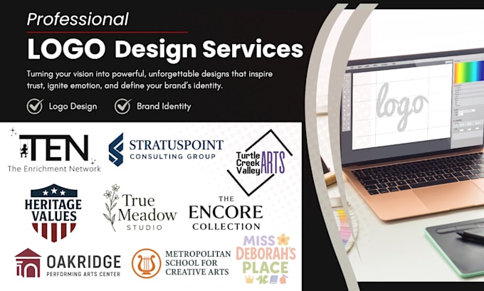 design a professional business logo with multiple variations