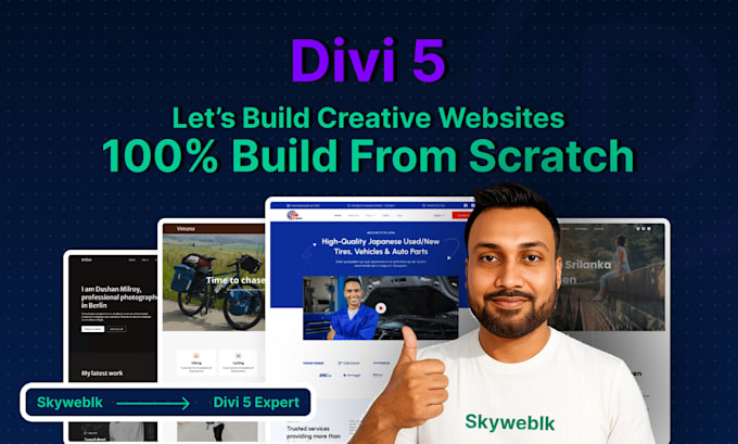 design a modern divi 5 wordpress website or landing page
