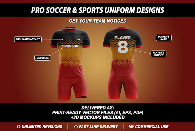 design a custom soccer jersey for a team or club