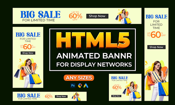 design google ads banner and animated HTML5 banner ads