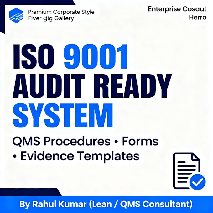 build an iso 9001 qms audit readiness system and sop templates