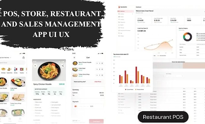 Design pos, store, restaurant and sales management app ui ux by Nftpoke ...