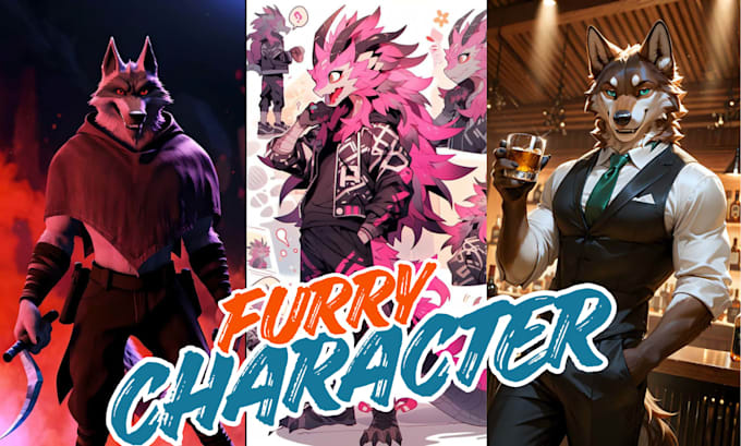 Draw your furry oc or fursona reference sheet in high quality by ...