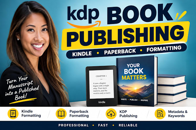 publish book on kindle KDP, book formatting and KDP publishing