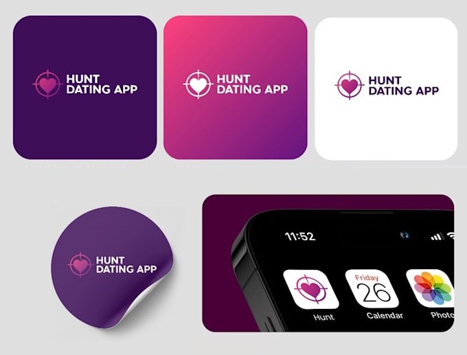 do professional dating app icon and website logo design