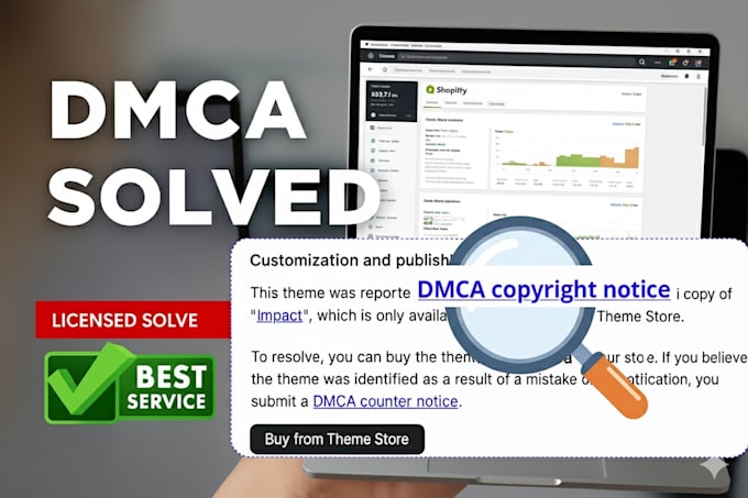 solve shopify theme license dmca issue
