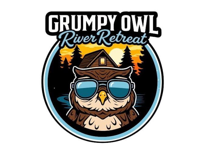 make a cartoon logo with vintage typography