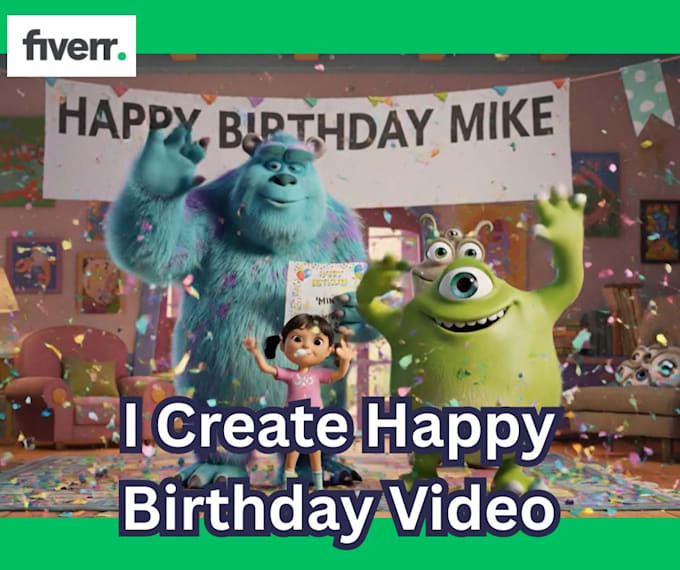 make funny happy birthday video