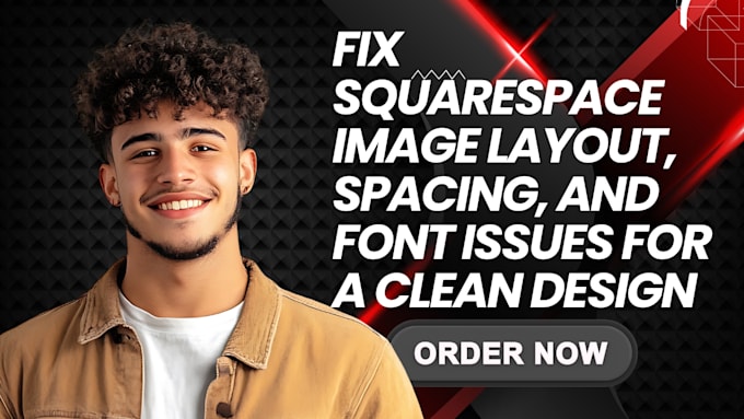 fix squarespace image layout, spacing, and front issues for a clean design