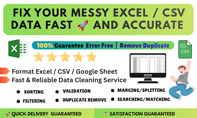 fix, clean and format your data professionally