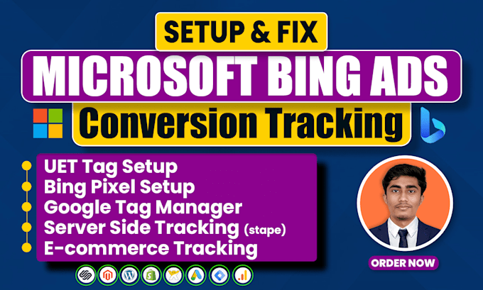 setup microsoft bing ads uet tag, ga4, ecommerce conversion tracking with gtm