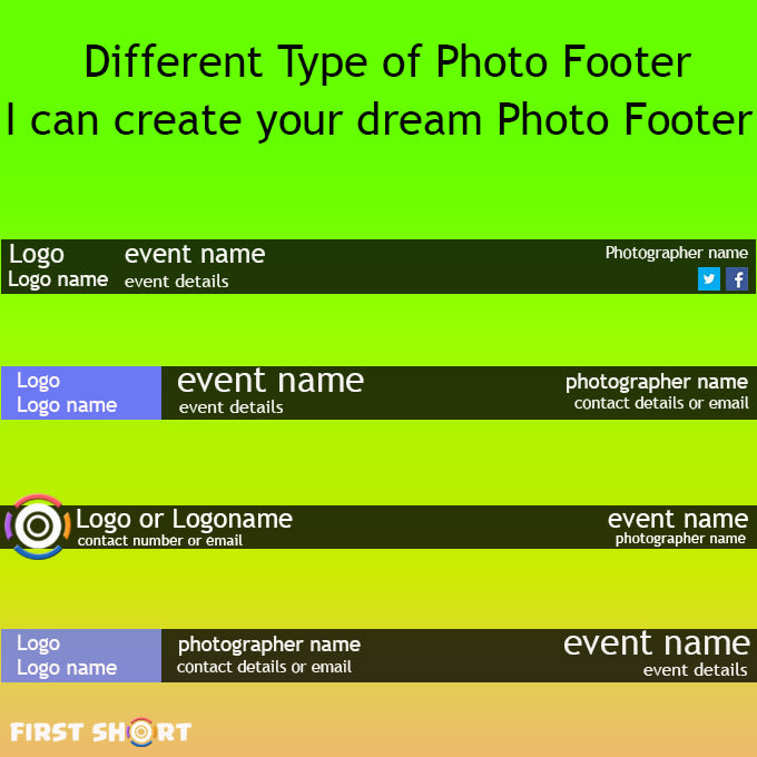 create a photo footer