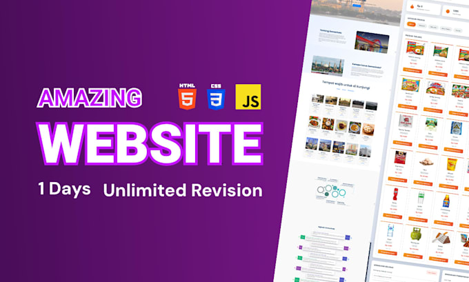 build a clean and fast website using HTML, CSS, and javascript