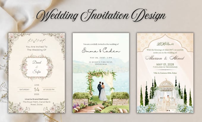 design elegant wedding invitation card