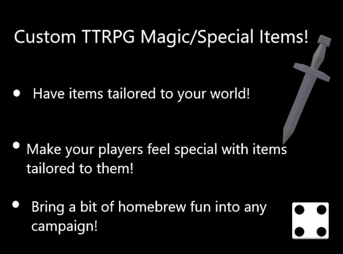 create ttrpg magic or special items for you